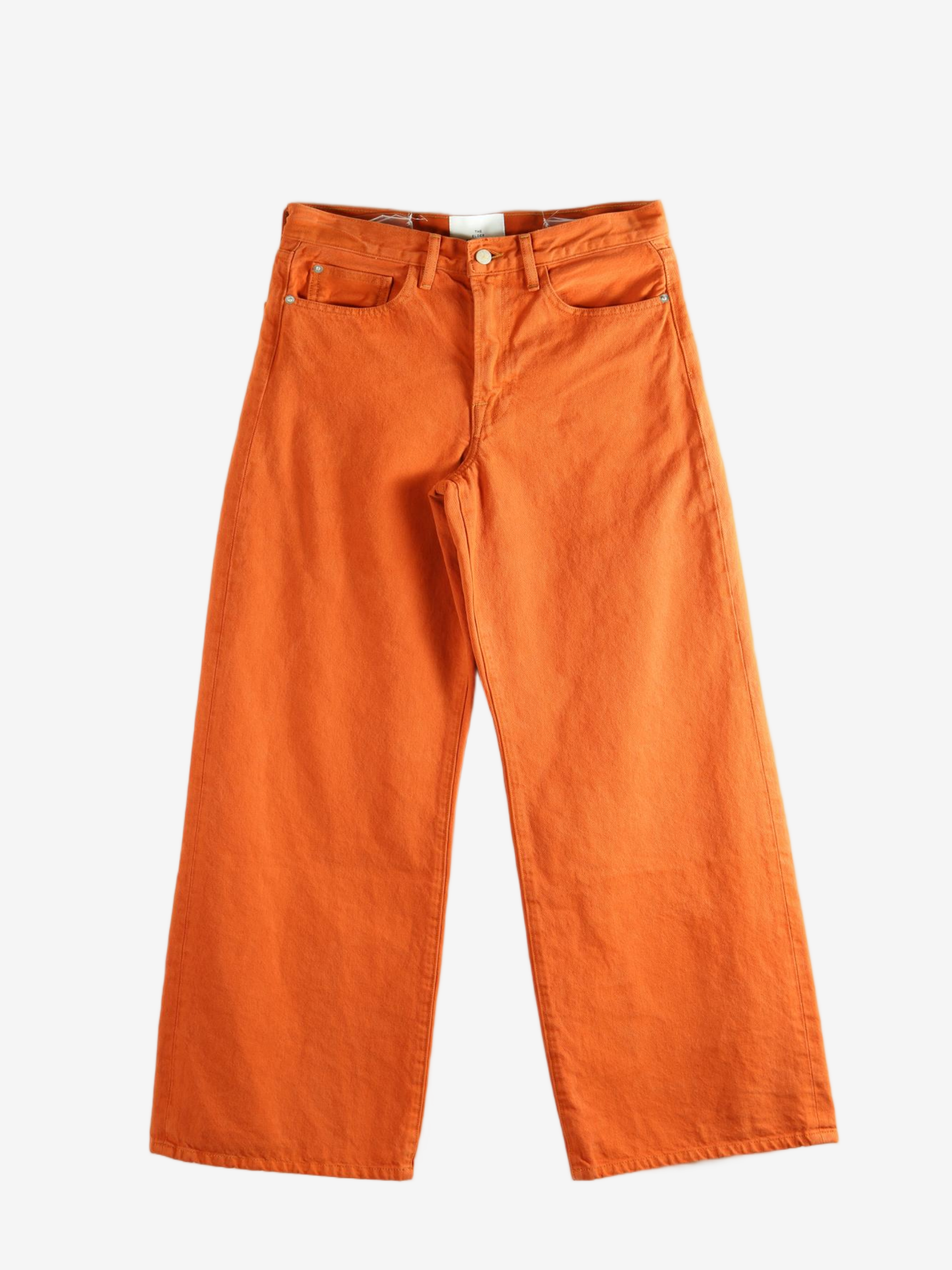 Orange jeans , front view