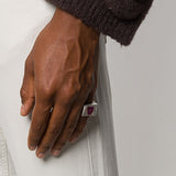 PARTS OF FOUR - Plate Ring Single (4.0 CT Ruby Slab, 17mm, PA+RUS)