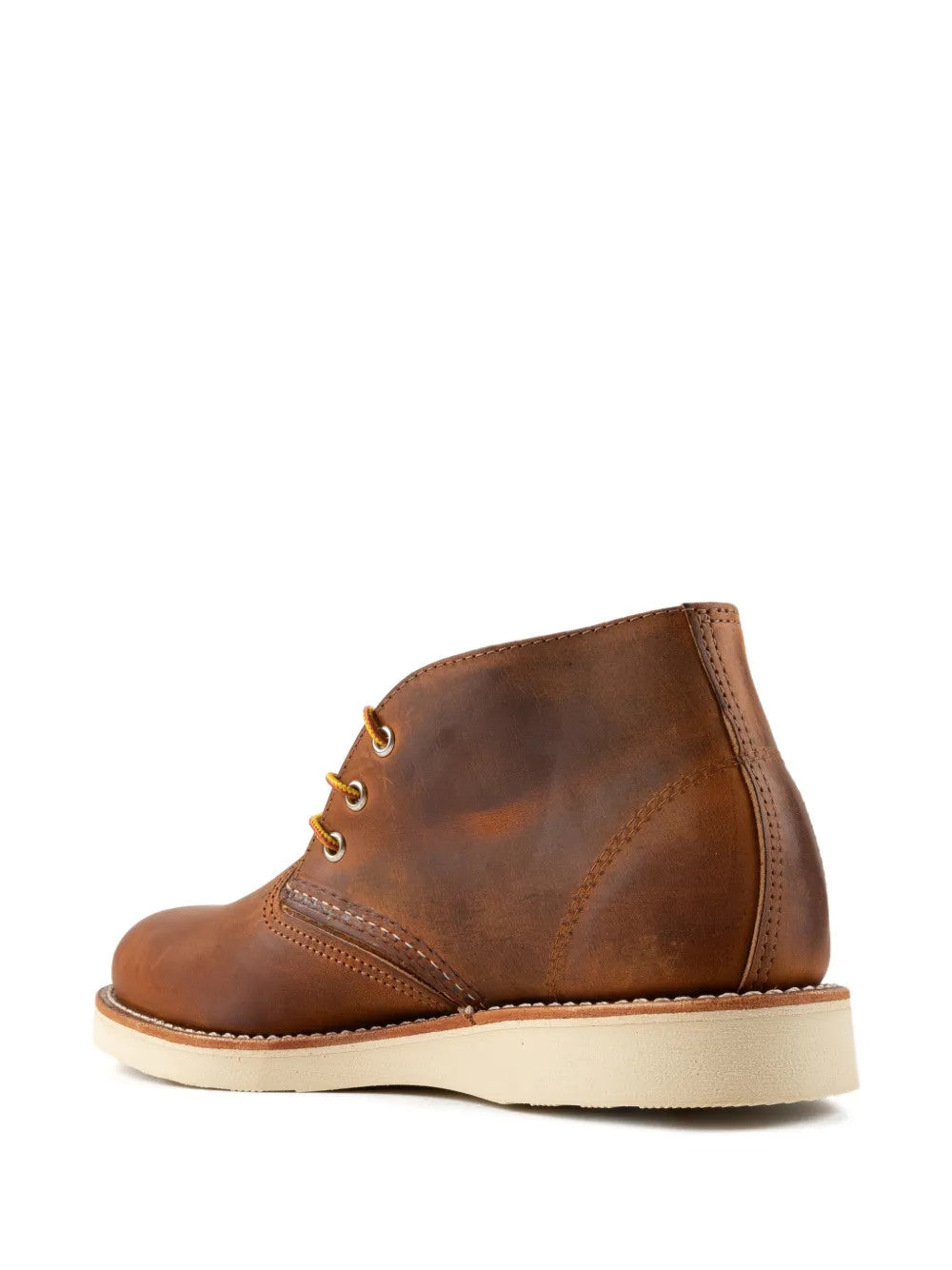 Brown boots, side view