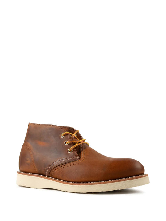 Brown boots, front view