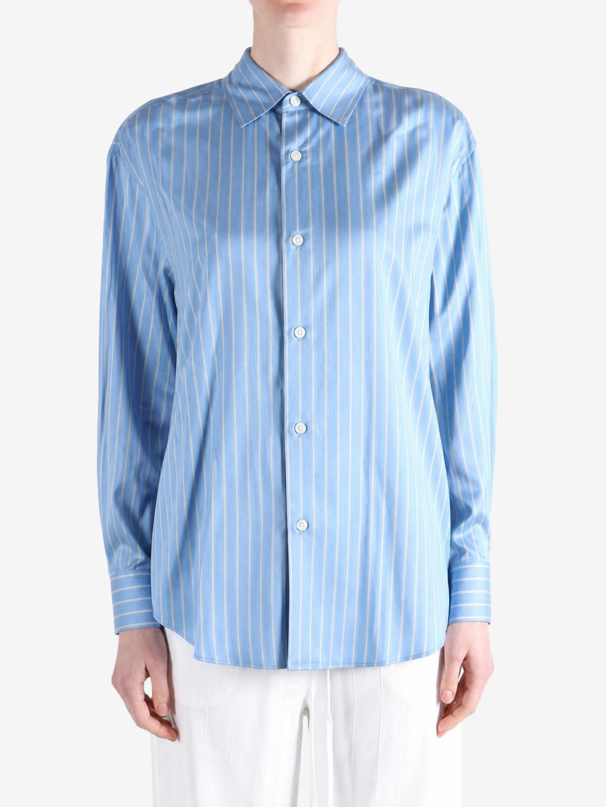 Blue shirt, front view