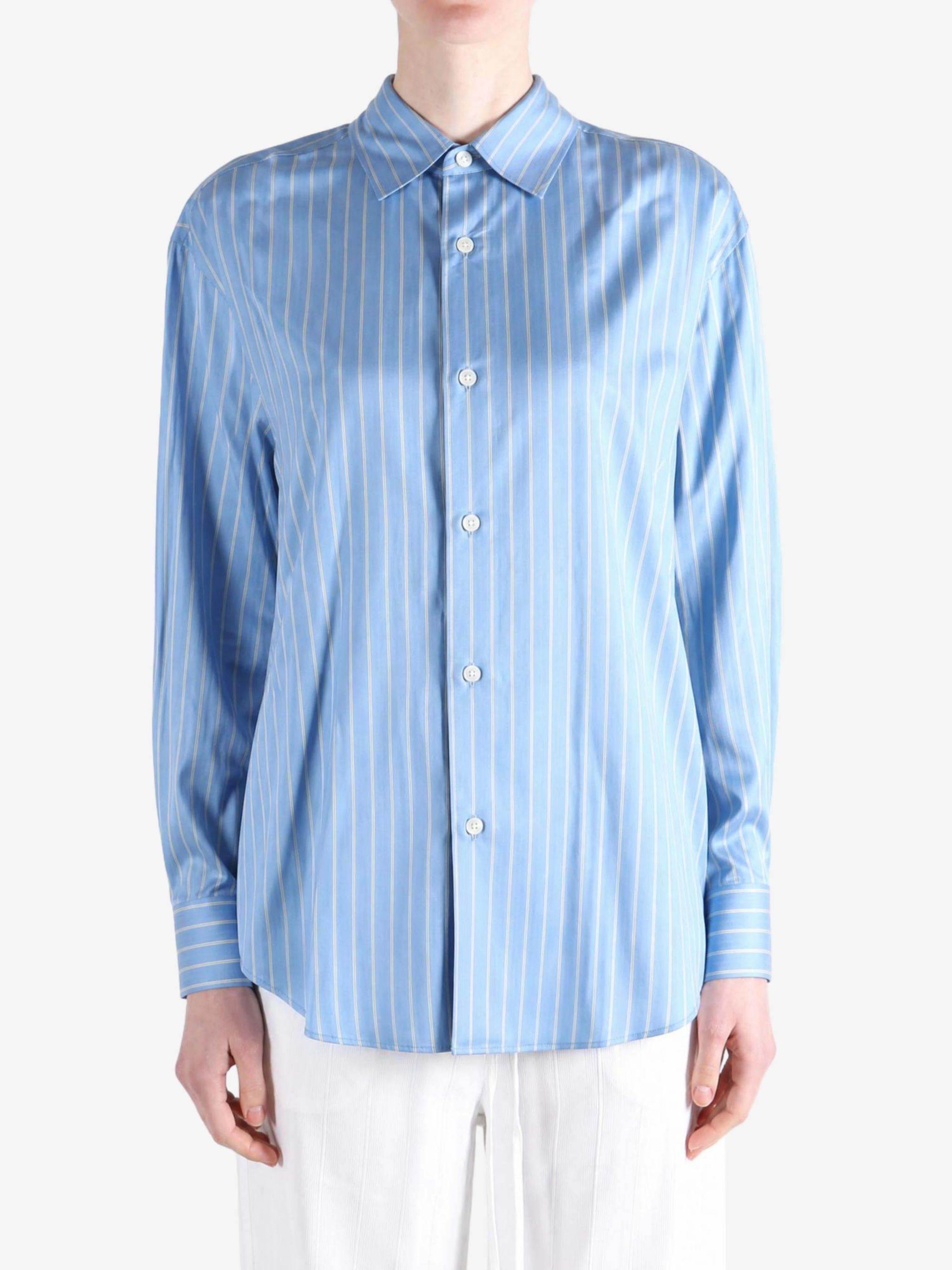Blue shirt, front view