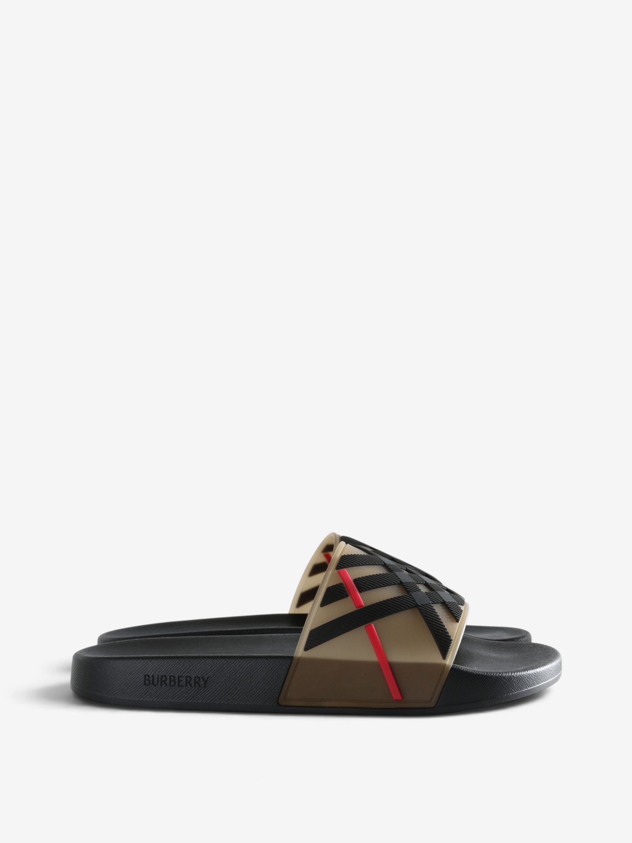Tan sandals, front view
