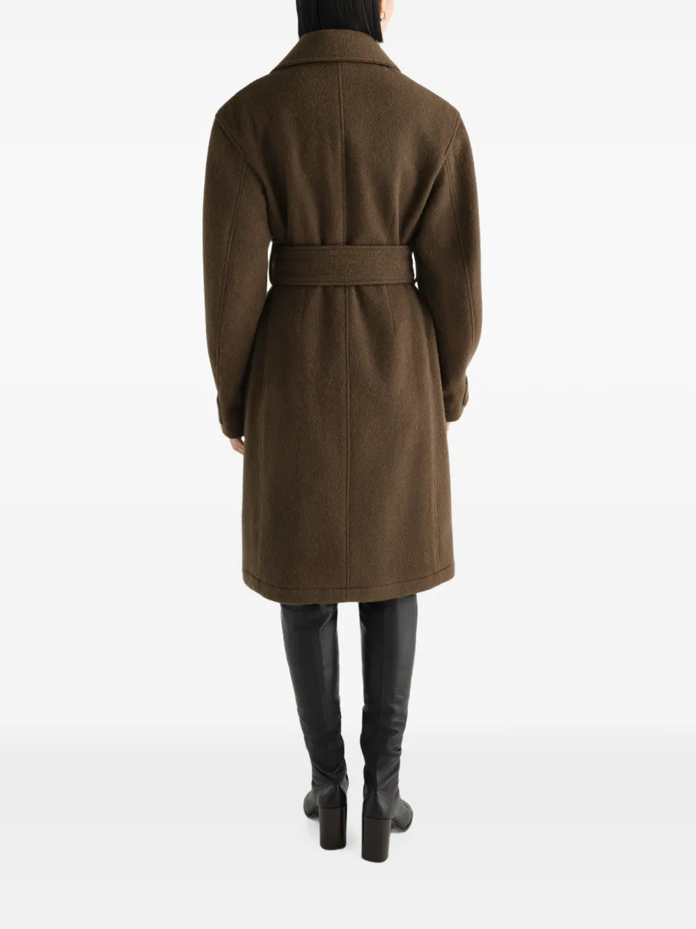 Brown jacket, full body view