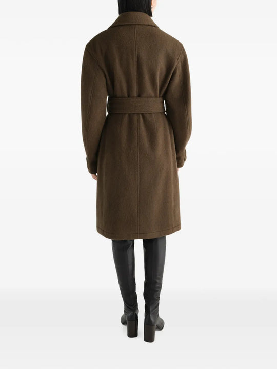 Brown jacket, full body view