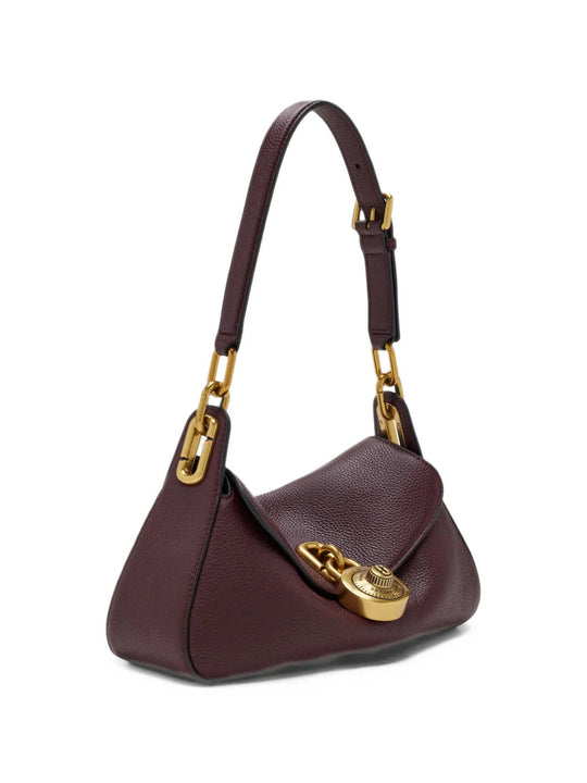 Burgundy bag, front view