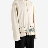 Tan jacket, full body view