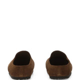Brown sandals, back view