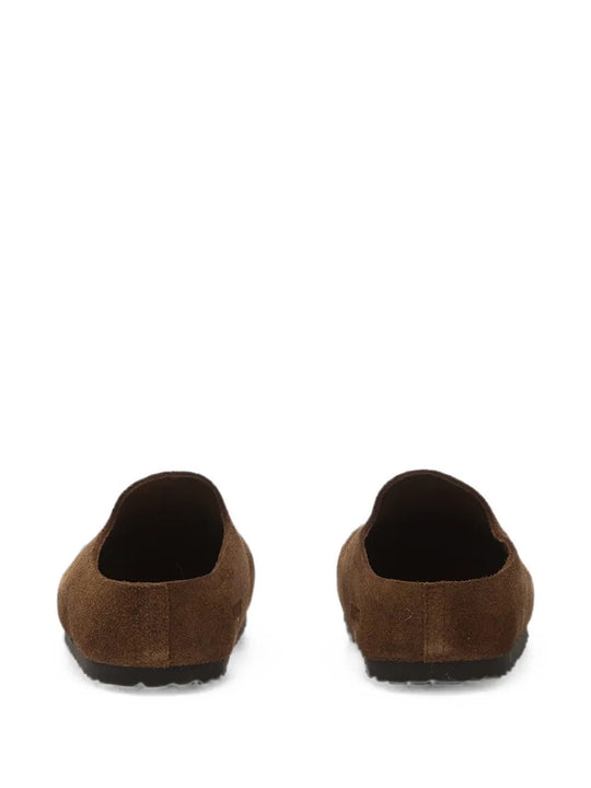 Brown sandals, back view