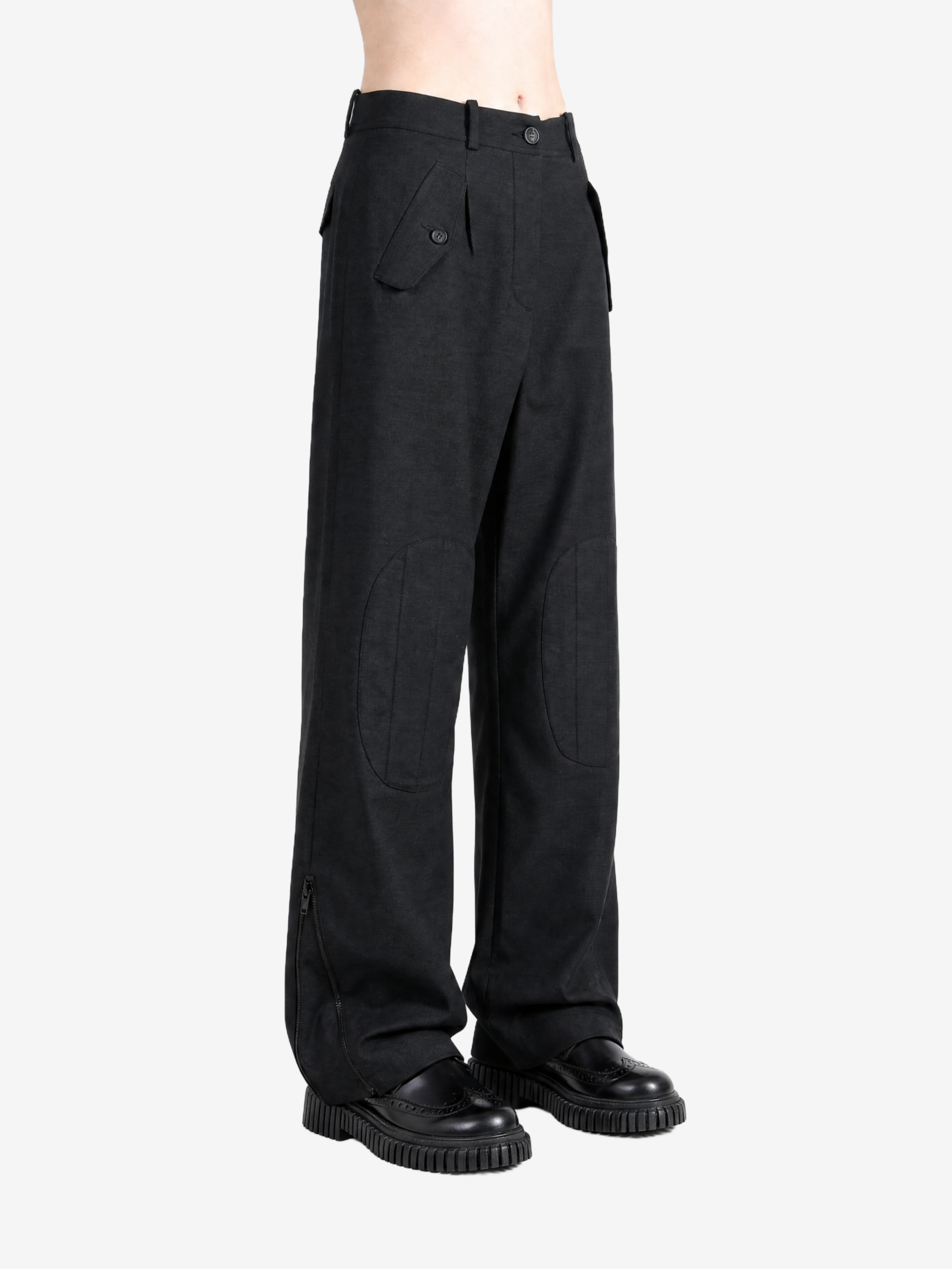Black pants, full body view