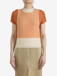 ISSEY MIYAKE - Women Layered Color Pleats Shirt