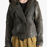 Black jacket worn by a person, showing the jacket's fit