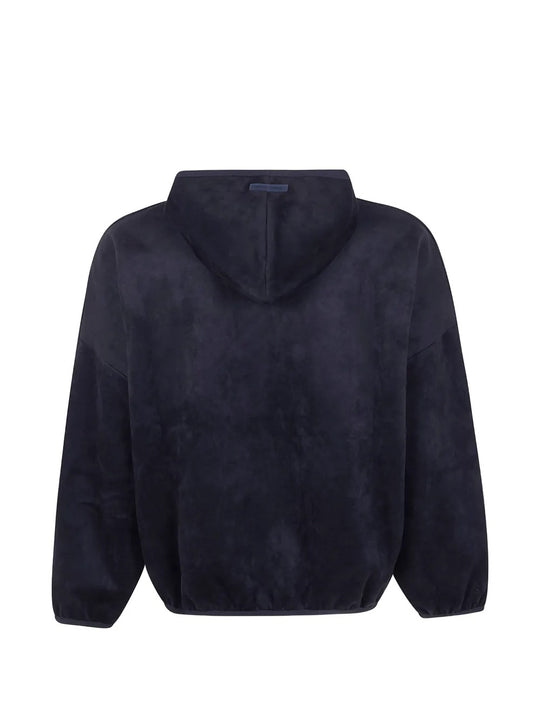 Black hoodie, back view