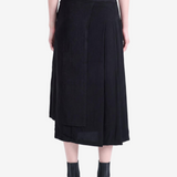 YOHJI YAMAMOTO - Women R Pleats Double Layered Skirt