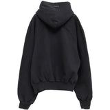 Black hoodie, back view