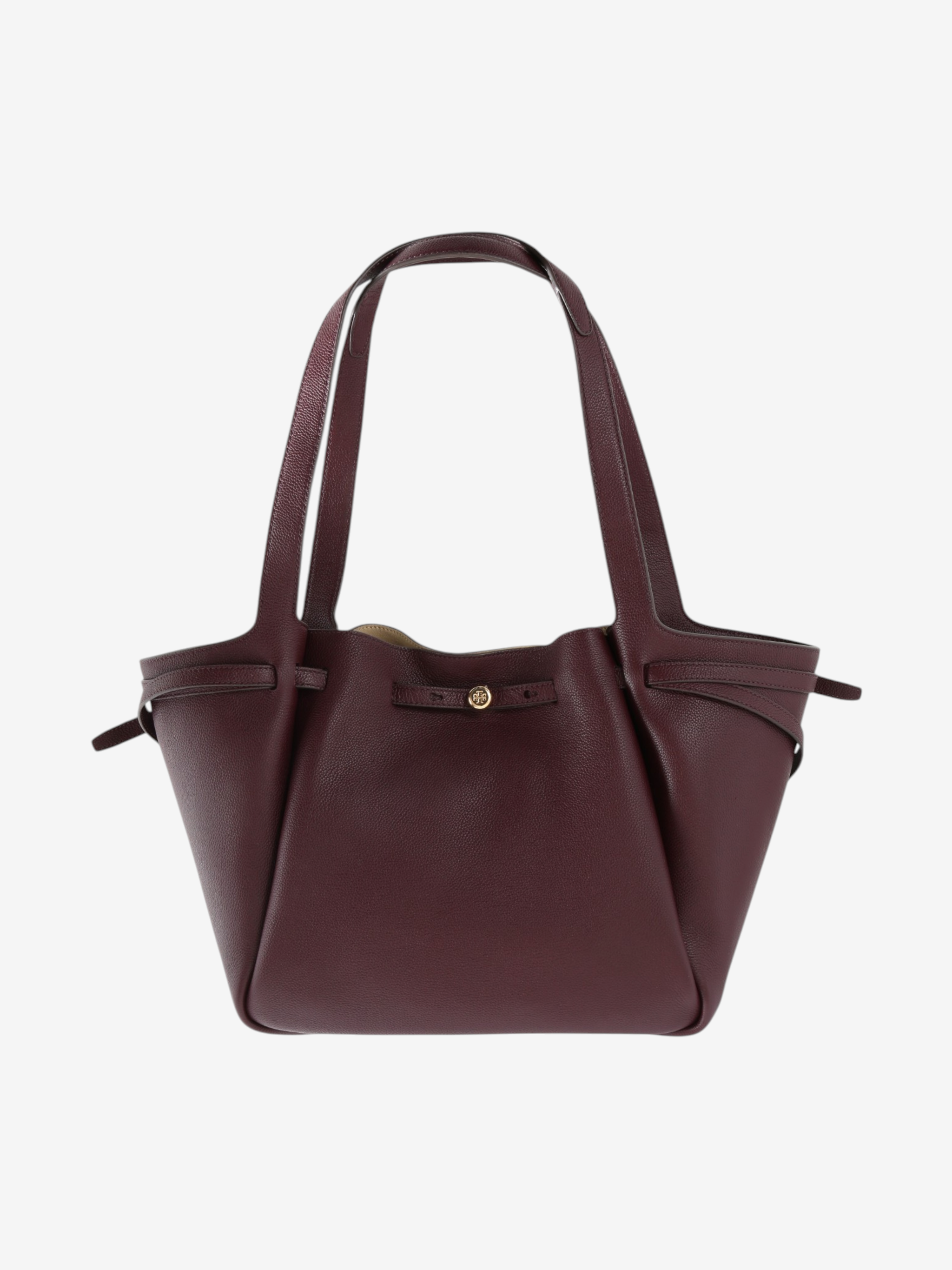 Burgundy bag, front view