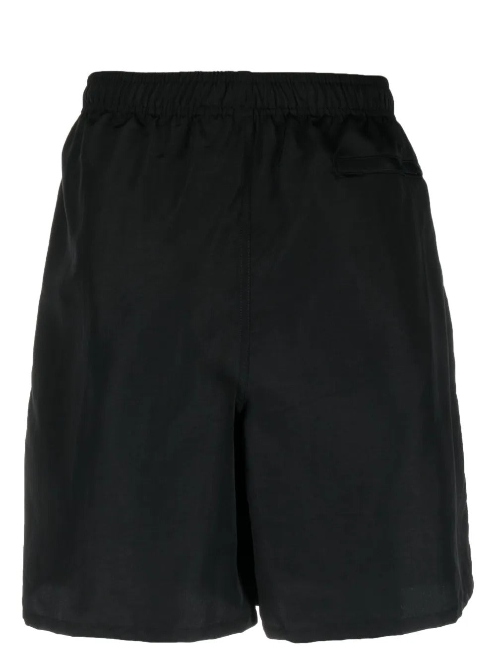 Black shorts, back view