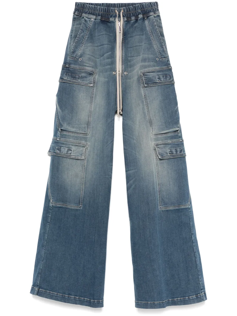 RICK OWENS DRKSHDW - Women Pantaloni In Denim Double Cargo Jumbo Belas Jeans