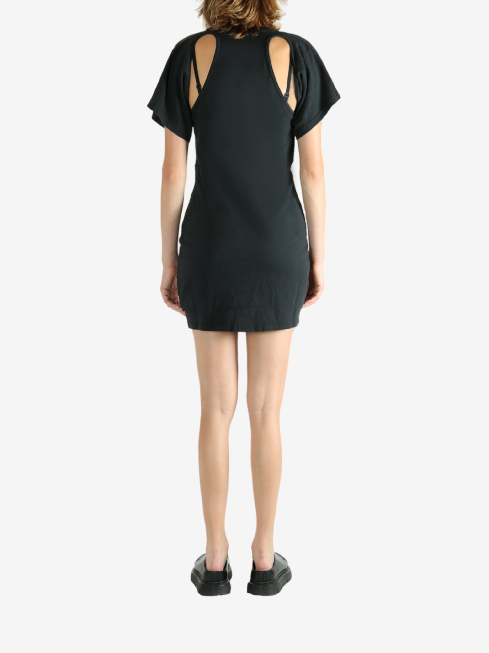 Black dress, full body view