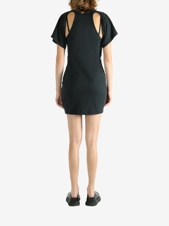 Black dress, full body view