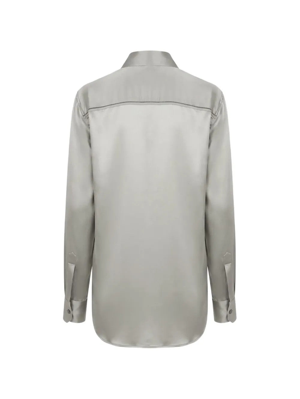 Grey shirt, back view