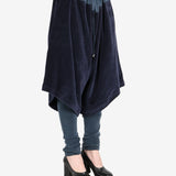 Navy trouser worn by a person, showing the trouser fit