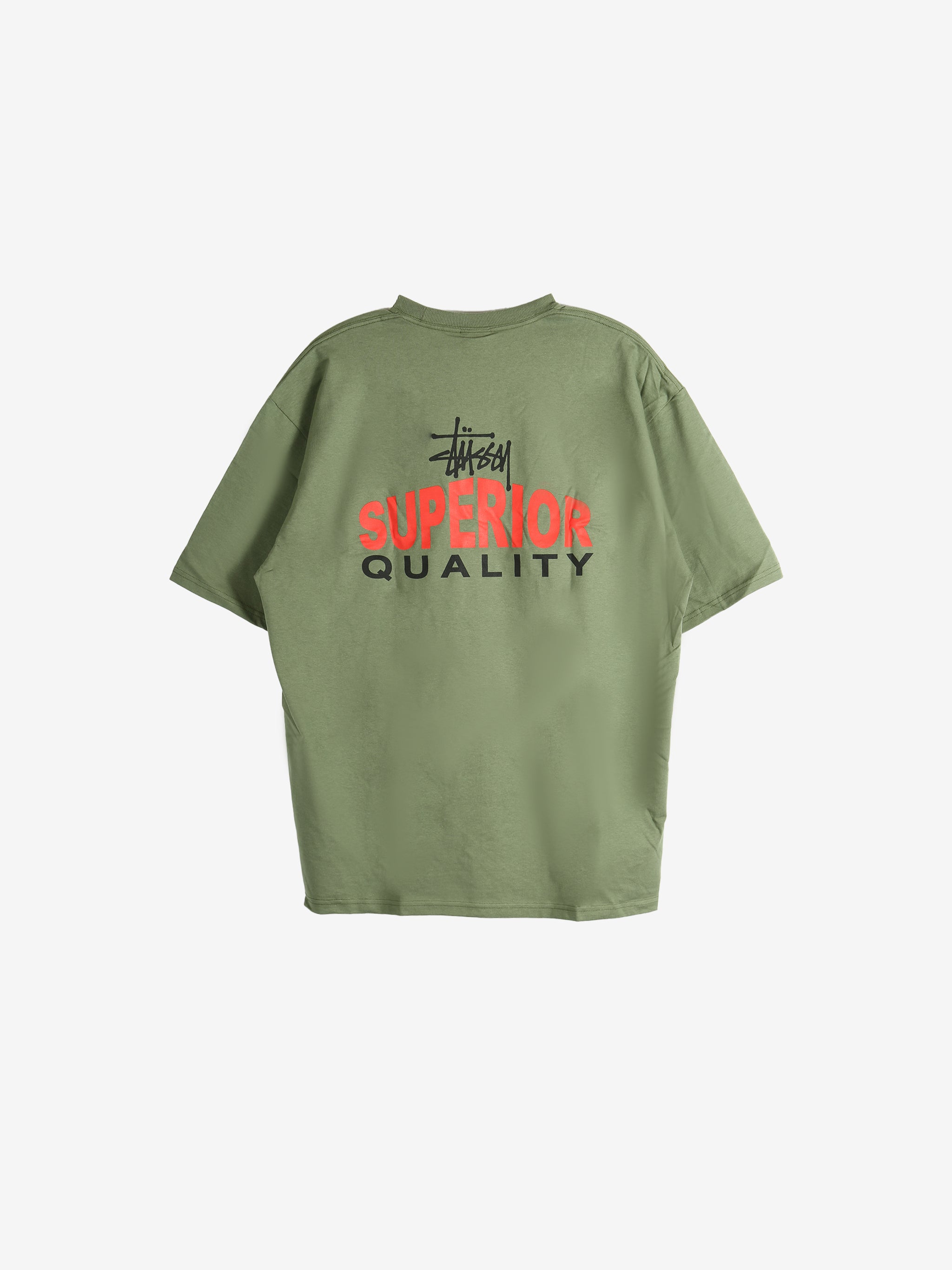 Green t-shirt,back view