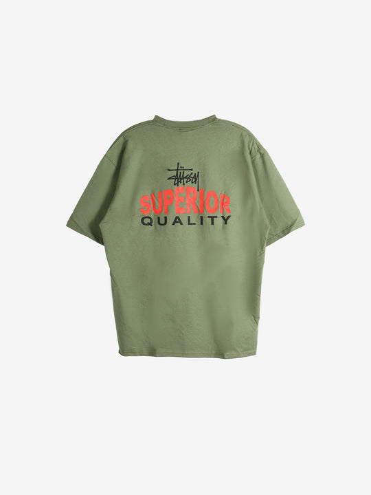 Green t-shirt,back view