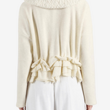 Tan knitwear, front view