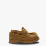 Brown loafers-mules, front view