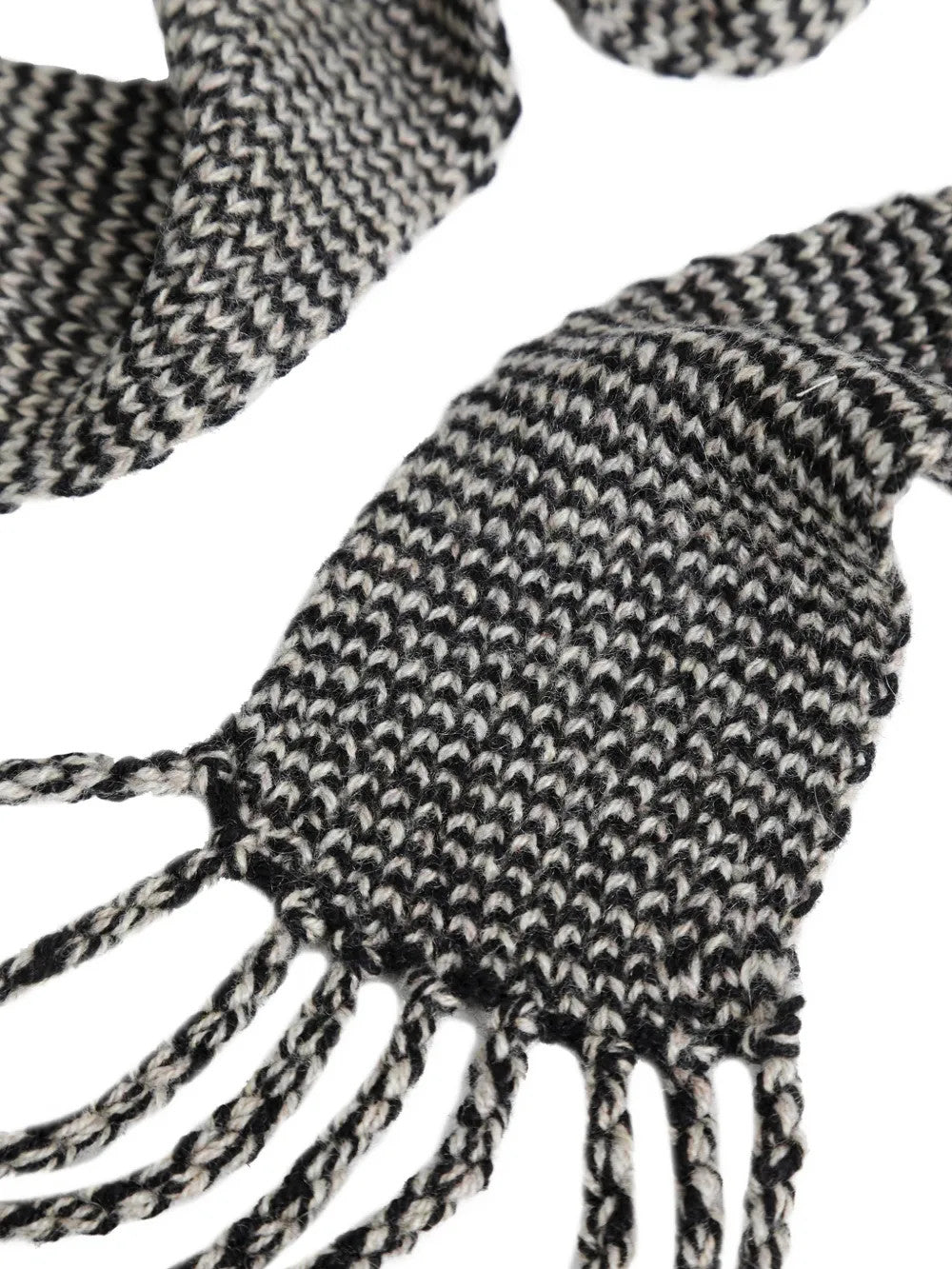 Close up of Grey scarf, showing texture of the 100% cotton fabric
