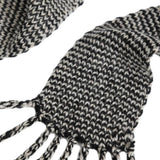 Close up of Grey scarf, showing texture of the 100% cotton fabric