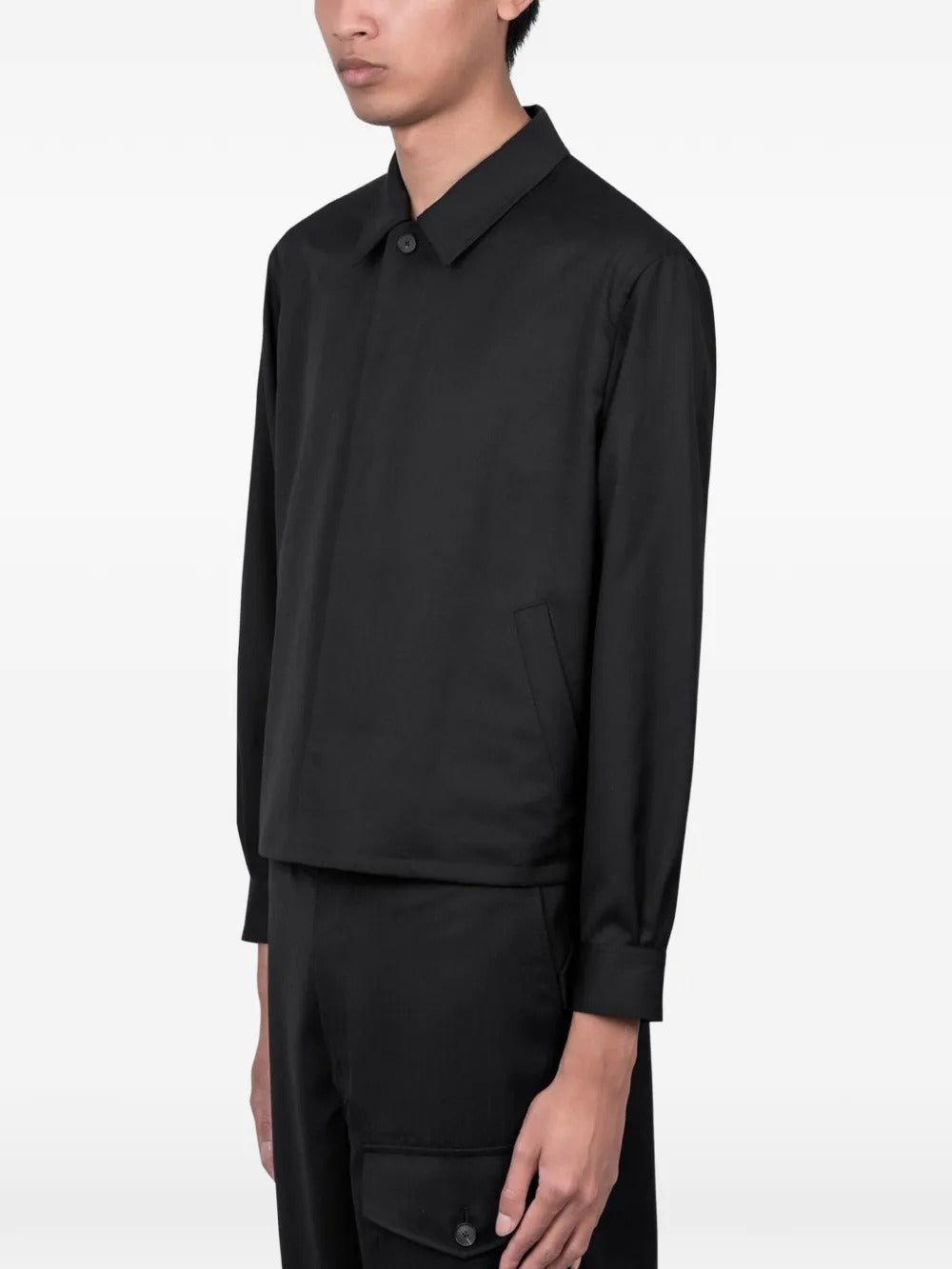 Black jackets, side view