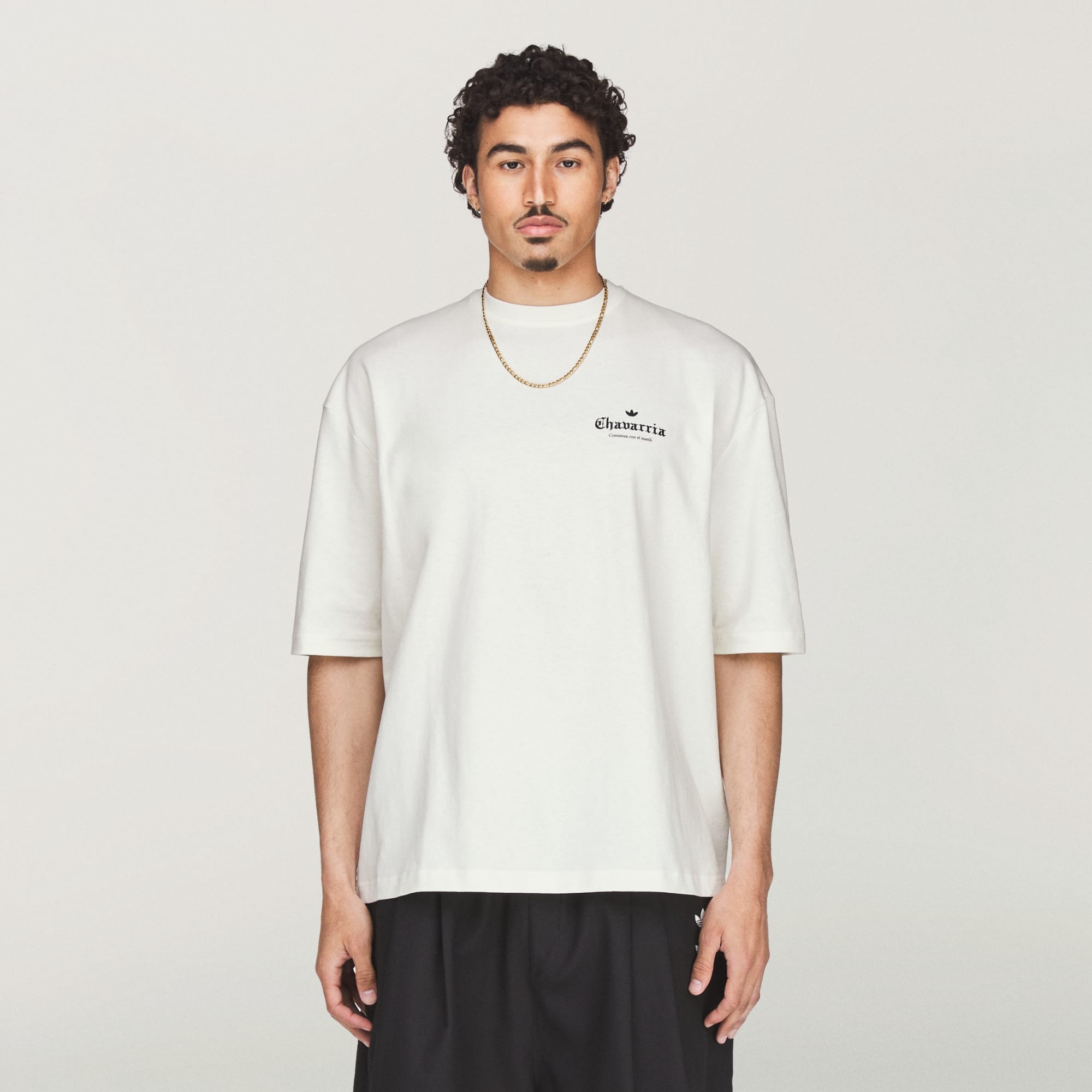 White t-shirt, front view