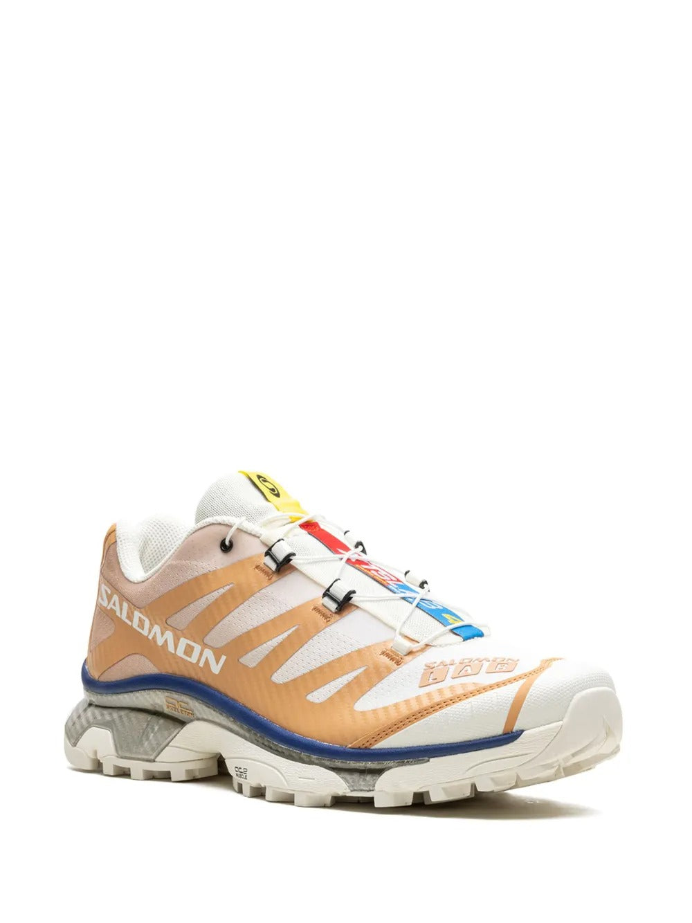 Orange sneakers, side view