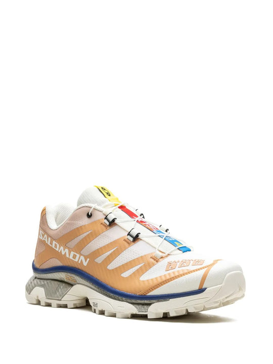 Orange sneakers, side view