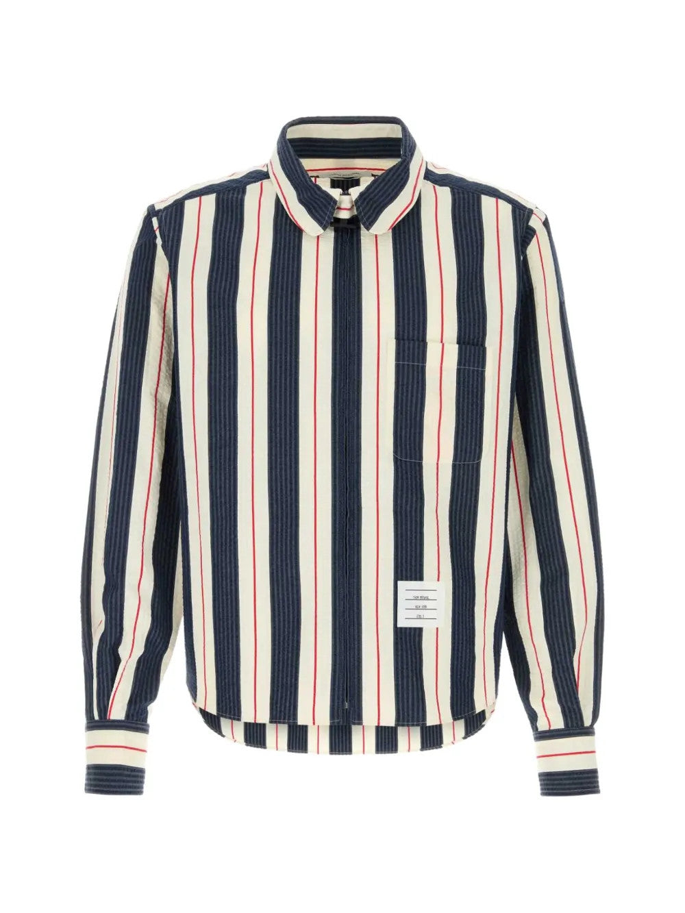 Navy shirt, front view