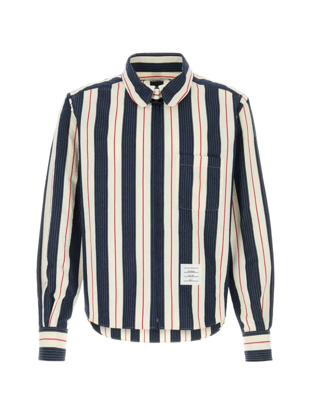 Navy shirt, front view