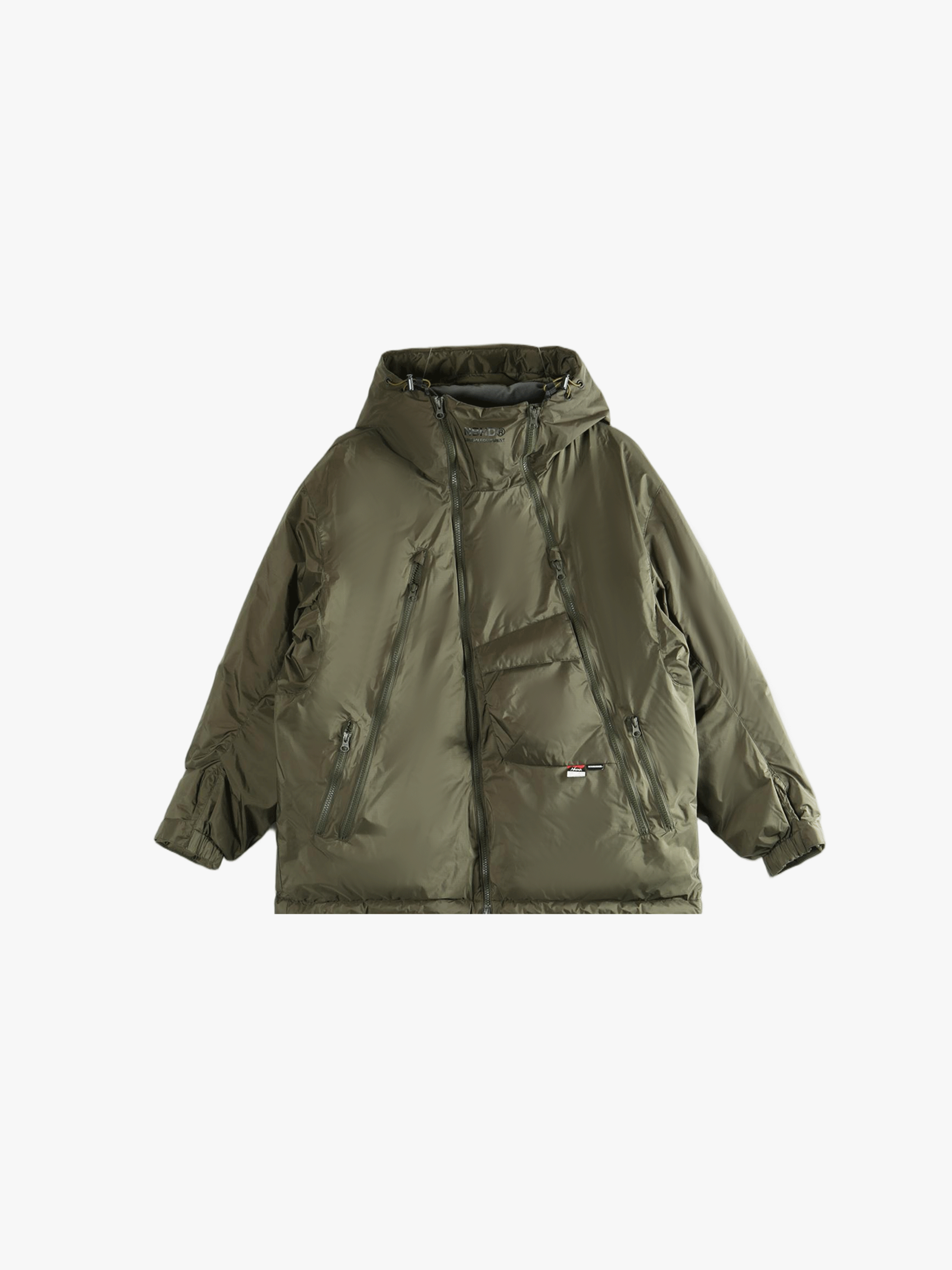 Green jackets-coats, front view