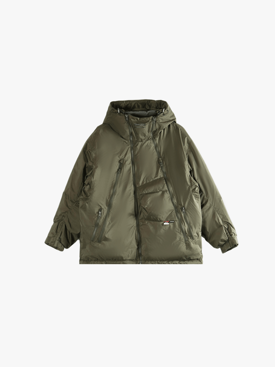 Green jackets-coats, front view