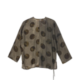 Grey shirt, back view