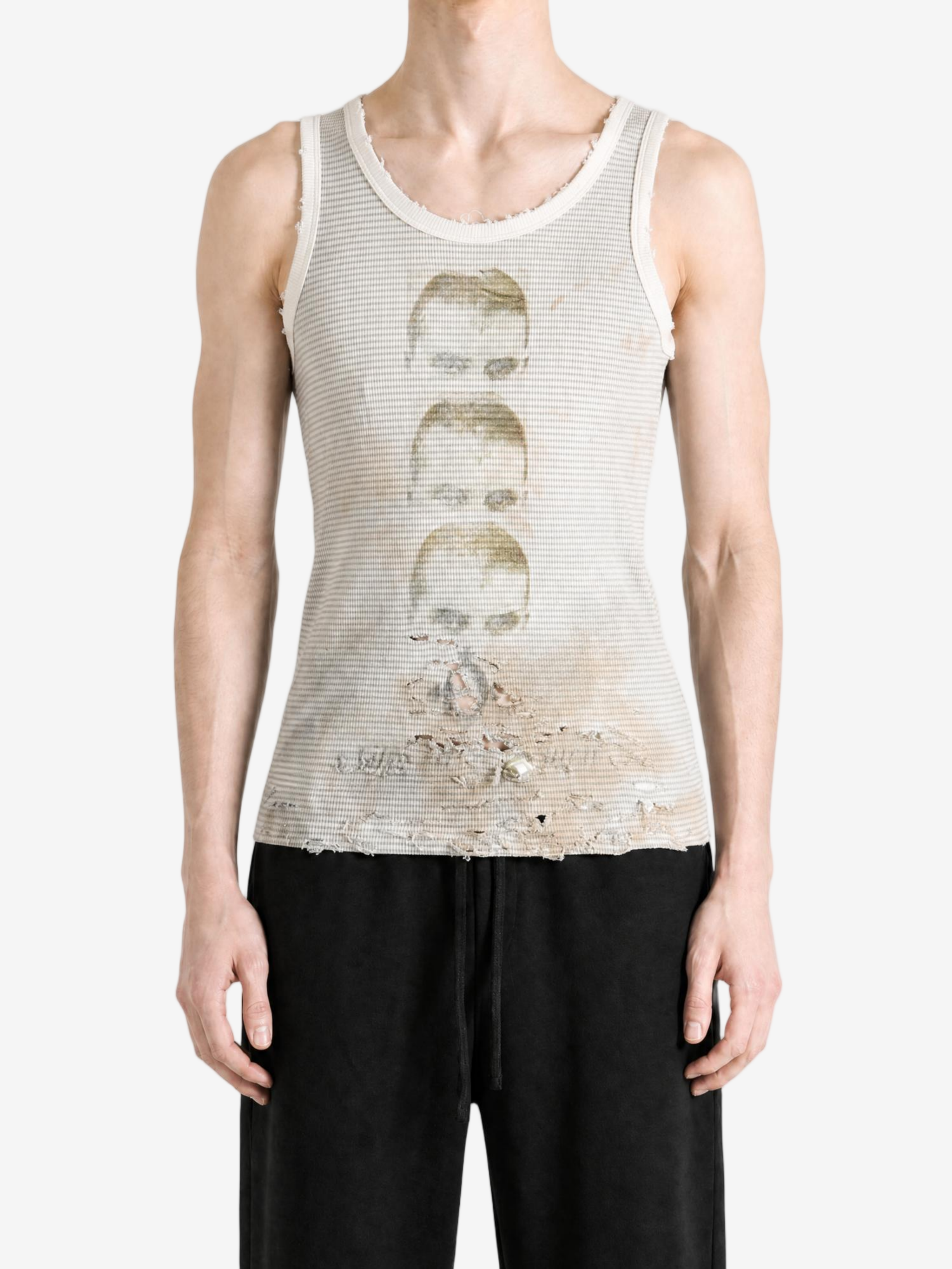Tan t-shirt worn by a person, showing the t-shirt fit