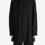 Black shirt, full body view