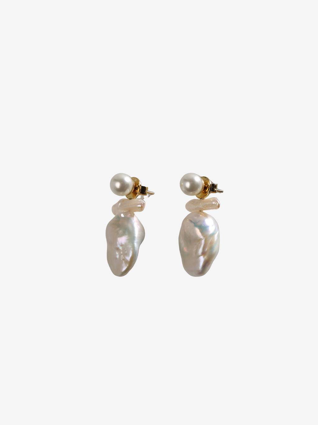 SIMONE ROCHA - Women Stacked Baroque Pearl Stud Earrings