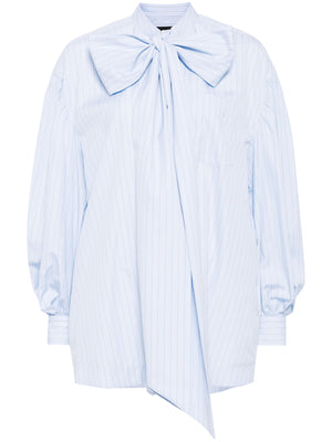 SIMONE ROCHA - Women W/Front Neck Bow Puff Sleeve Shirt