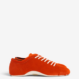 Orange shoes, side view