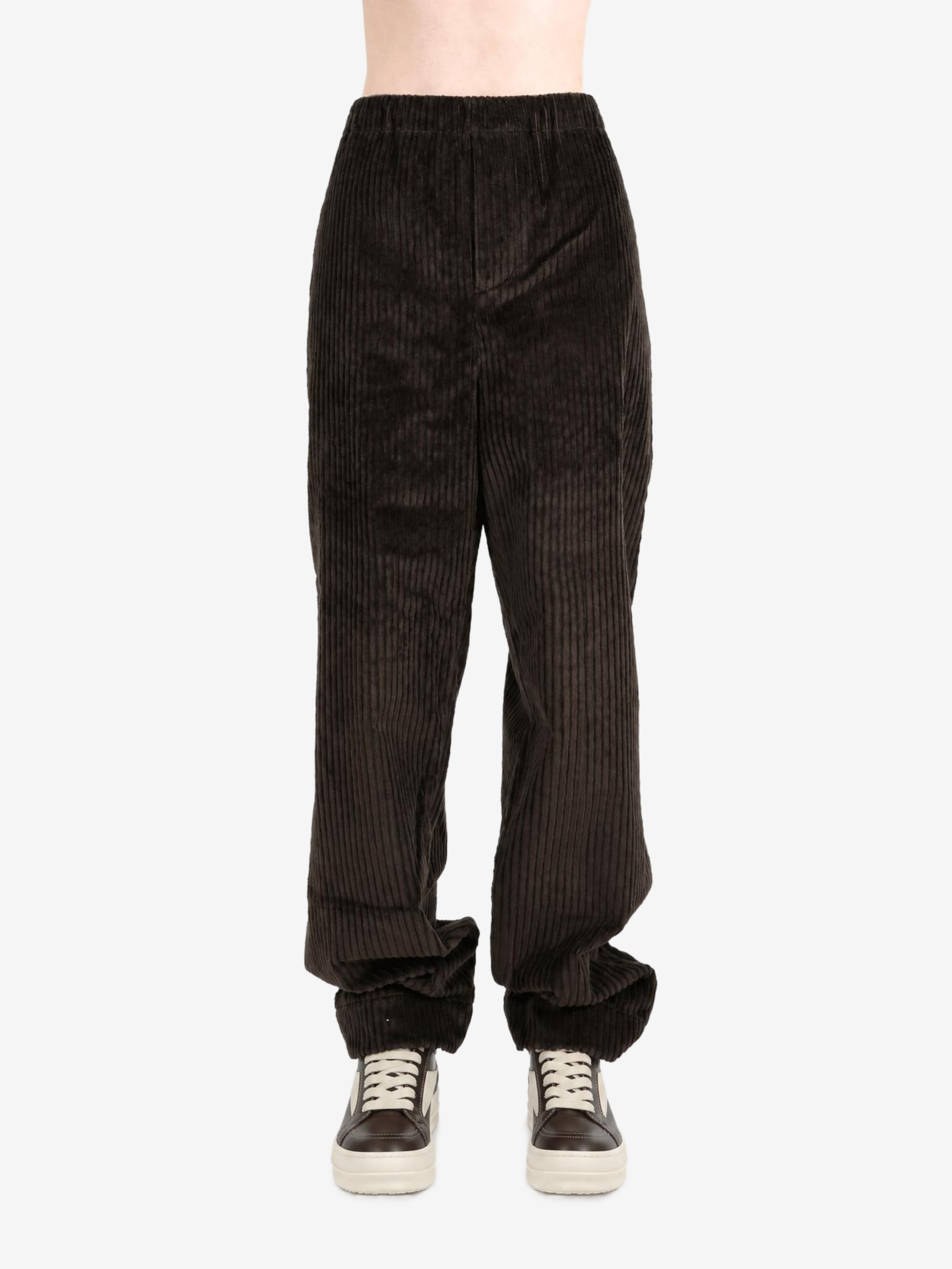 Brown pants, full body view