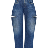 Blue pants, front view