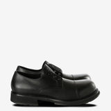 Black derbys, front view