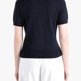 Navy hoodie, front view